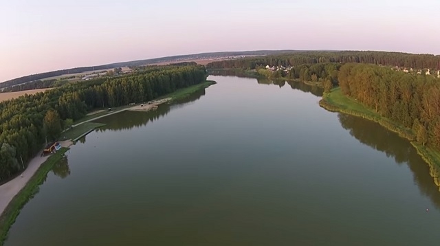Волковысское водохранилище с высоты птичьего полета