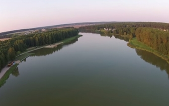 Волковысское водохранилище с высоты птичьего полета