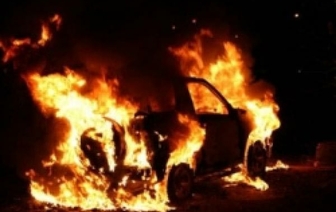 Ночью в Волпе сгорел автомобиль