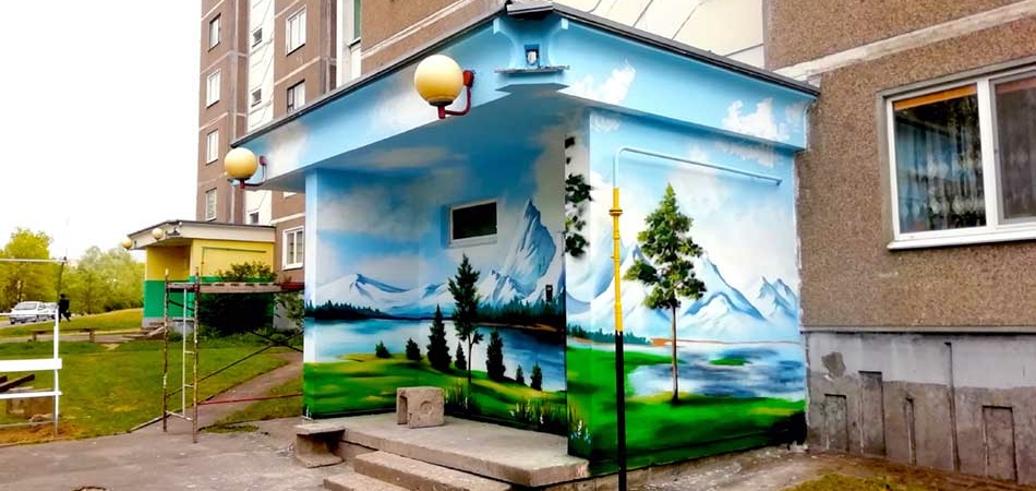 Граффити в Волковыске: уличное искусство становится частью жизни города