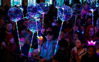 Фестиваль светящихся шаров в Волковыске