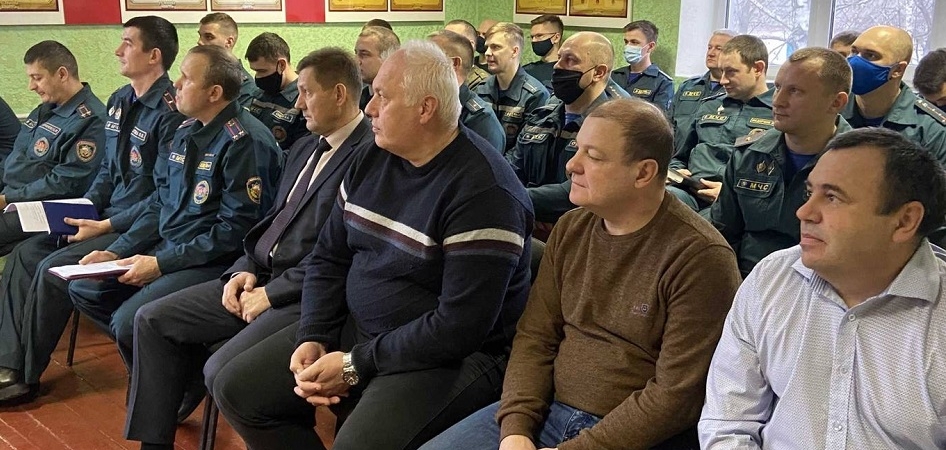 Офицерское собрание прошло в Волковысском РОЧС
