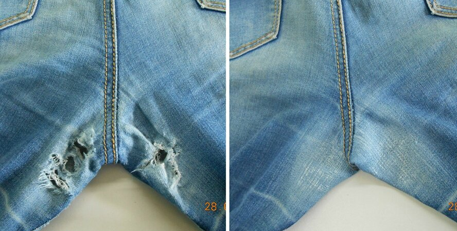Что делать  если протерлись джинсы