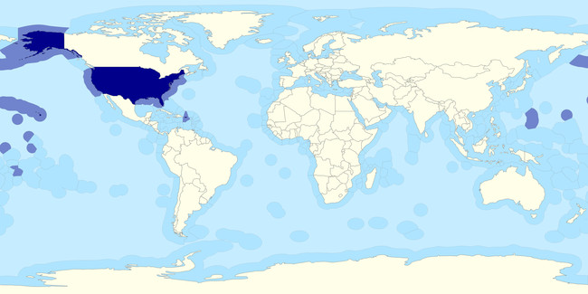 50% of all United States territory lies below the ocean.